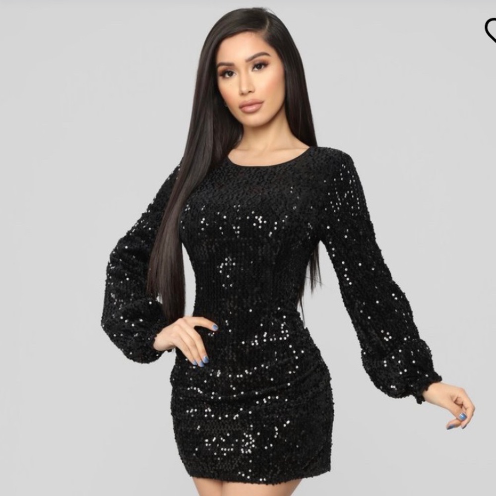Fashion Nova Sequin little black dress